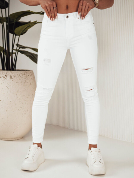 Dámske džínsové nohavice MOLI white FashionStreet UY1871 XL
