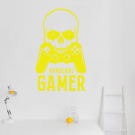Veselá Stena Samolepka Hardcore Gamer Farba: zelená, Veľkosť: 60 x 36 cm