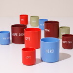 DESIGN LETTERS Porcelánový hrnček Carpe Diem Burgundy 300 ml