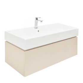 Kúpeľňová skrinka s umývadlom SAT Feel 100x30x46 cm pieskovo béžová mat SATFEEL100BEU2B SATFEEL100BEU2B