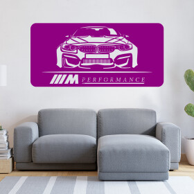 Veselá Stena Samolepka Rýchle auto Farba: fialová, Veľkosť: 80 x 40 cm