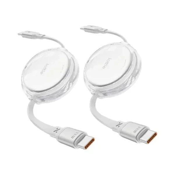 IOttie Retractable Cable USB-C kábel samonavíjacia biela / 100W / 2ks (IOTACC610)
