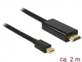 DeLock kábel mini Displayport 1.2 samec k High Speed HDMI A samec 4K 2 m (83699)