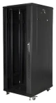 Lanberg FF01-6832-12B čierna / Stojanový rozvádzač / 19" / 32U / 600x800 mm / Sklenené dvere / Nosnosť 800 kg (FF01-6832-12B)