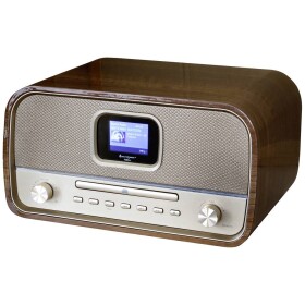 Soundmaster DAB970BR1 stolný rádio DAB+, FM AUX, Bluetooth, CD, USB s USB nabíjačkou, vr. diaľkového ovládania, funkcia alarmu hnedá; DAB970BR1