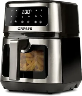 G3Ferrari G10171 čierna / Teplovzdušná fritéza / 1200 W / 5 l / 80-200 °C / 8 programov (8056095879825)