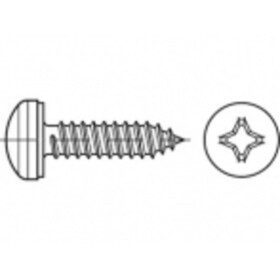 TOOLCRAFT TO-5444748 skrutka do plechu 38 mm krížová dražka Philips 88981 ocel glavanizované zinkom 500 ks; TO-5444748