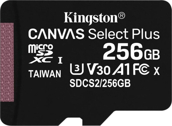Kingston Canvas Select Plus MicroSDXC 256 GB Class 10 UHS-I/U1 A1 V10 (SDCS2/256GBSP)