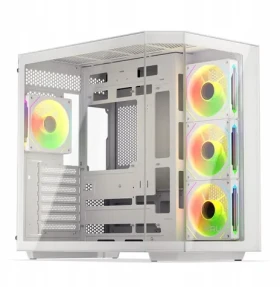 KRUX Empero biela / Skriňa / Midi-Tower / ATX / tvrdené sklo / 4x120mm ARGB (KRXD014)