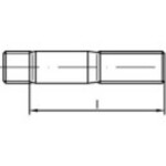 TOOLCRAFT TO-5358297 skrutky závrtné M12 95 mm DIN 938 nerezová ocel A4 10 ks; TO-5358297