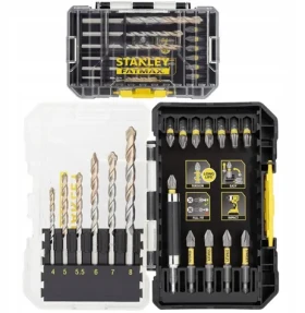 Stanley STA88552-XJ Sada rázových bitov a vrtákov do muriva / Sada bitov / 1/4" / 19 ks (STA88552-XJ)