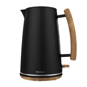 Cecotec ThermoSense 400 čierna/drevo / Rýchlovarná kanvica / nerezová oceľ / 1,7 l / 3000 W / 360° základňa (1479)