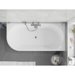 MEXEN/S - Silo voľne stojaca rohová vaňa pravá reliéf 150 x 75, biela/čierna, sifón a prepad gun gray kartáčovanáan 52891507575P-66
