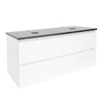 Kúpeľňová skrinka s krycou doskou SAT B-Way 119x50x45 cm biela lesk BWAY2120WTK BWAY2120WTK
