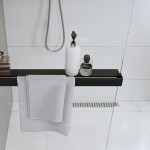 Mereo Polička k WALK IN do priestoru, 120 cm, čierny ALU CK10621PBD