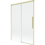 MEXEN/S - Rox vaňová zástena 2-krídlová posuvná 120 x 150, transparent, zlatá kartáčovaná 8C9-120-001-55-00