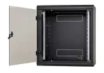 Triton 19" rozvádzač jednodielny 6U/600x395mm čierny / Rozvádzač / Nástenné / Celosklenené dvere / IP30 (RBA-06-AS4-BAX-A1)