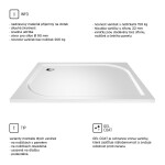 Mereo Obdĺžniková sprchová vanička, 110x80x3 cm, bez nožičiek, liaty mramor CV82M