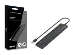 Conceptronic USB hub 7 portov čierna / USB hub / 7x USB-A 3.2 Gen1 / 5 Gbit / s / Napájací adaptér (HUBBIES19BP)