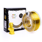 PET-G filament Yellow Glass TR 1,75 mm Print With Smile 1 kg
