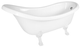 POLYSAN - RETRO voľne stojaca vaňa 174,5x82x80,5cm, biela, nohy biele 43378