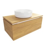 Kúpeľňová skrinka s krycou doskou SAT Feel 80x30x46 cm medový dub mat SATFEEL80DMD SATFEEL80DMD
