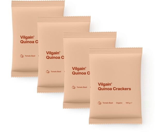 Vilgain Quinoa krekry BIO – 4× paradajka s bazalkou 100 g