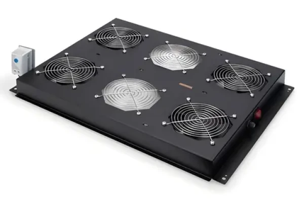 Digitus 19" čierna / Vetracia jednotka / 4 ventilátory / termostat / pre Unique Server (DN-19 FAN-4-SRV-B)