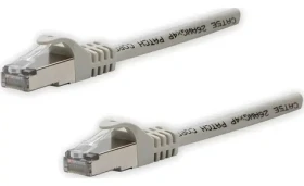 Logo LAN kábel FTP Cat 5e / Sieťový kábel / RJ45 - RJ45 / 10 m / sivý