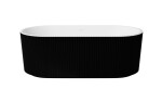 BESCO - Voľne stojaca vaňa GIULIANA čierna/biela, sifón so štrbinovým prepadom - Farba - Čierna / biela, Farba sifónu - Čierna, Rozmer vane - 150 × 75 cm VANGIU150BWNB
