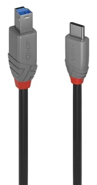 Lindy Anthra Line USB-C - USB-B 3 m čierna / Kábel USB / USB 3.2 Gen 1 (36668)