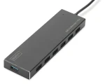 Digitus DA-70241-1 / USB hub / 7 portov / USB 3.2 Gen 1 / s napájacím adaptérom / hliníkový (DA-70241-1)