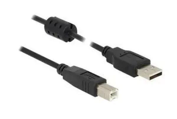 DeLock USB 2.0 A/B čierna / Kábel / USB-A (M) - USB-B (M) / 1,5 m (84896)