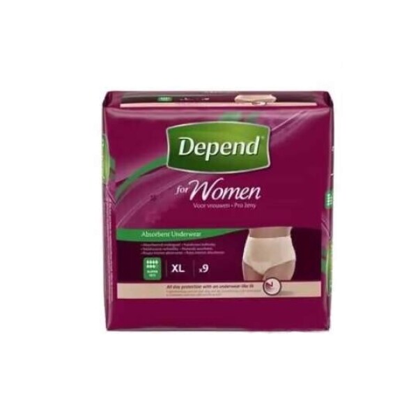 DEPEND Super XL pre ženy naťahovacie nohavičky 9 ks