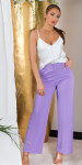 Sexy Koucla Highwaist Cloth Pants with Belt lilac L