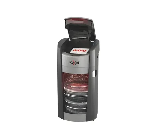 Rexel ShredMax AutoFeed+ 600X / Automatický skartovač / až 600 listov / dotykové ovládanie / 55 dB / čierna (2025600XEU)
