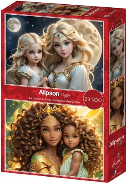 ALIPSON Puzzle Mere et Fille: La Lune et le Soleil