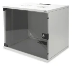 Digitus DN-19 09-US-1 šedá / Nástenná skriňa / 19" / 9U / 460x540x400 mm / sklenené dvere (DN-19 09-U-S-1)