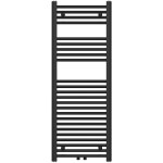 CERANO - Kúpeľňový radiátor Benito - stredové pripojenie 50mm/bočné - 477 W - čierna matná - 1200x450 mm CER-510889