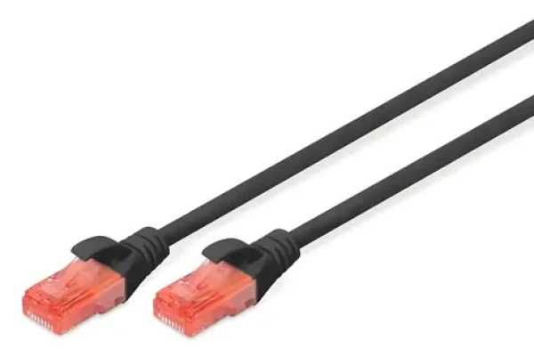 Digitus CAT6 U/UTP čierny / Sieťový kábel / RJ-45 / 10 m / AWG 26/7 / LSZH (DK-1617-100/BL)