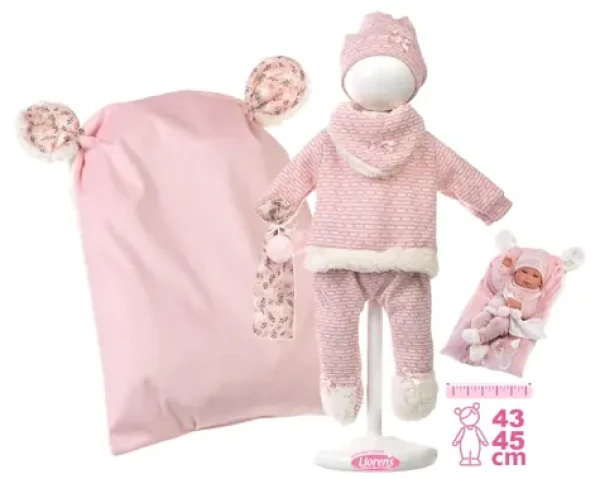 Llorens M738-60 oblečok pre bábiku bábätko NEW BORN veľkosti 40-42 cm s doplnkami