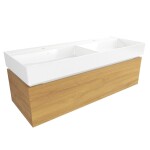 Kúpeľňová skrinka s umývadlom SAT Feel 120x30x46 cm medový dub mat SATFEEL120DMU2 SATFEEL120DMU2
