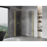 MEXEN/S - Mist-F Duo sprchovací kút skladacie dvere ľavá 120 x 70, transparent, zlato 8A6-120L-070P-50-00
