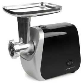 Emerio Mlynček na mäso čierna/nerez / Mlynček na mäso / 1300 W / 1,5 kg/min / nadstavec na klobásy / spätný chod (MG-130207)