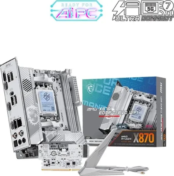 MSI MPG X870 EDGE TI EVO WIFI / AMD X870 / DDR5 / SATA III RAID / USB / 5GLAN / M.2 / sc.AM5 / mini-ITX (7E50-001R)