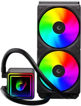 Rampage Infinite V240 čierna / AIO vodný chladič CPU / 240 mm / ARGB / Ukazovateľ teploty (INFINITEV240-BLACK)