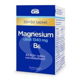 GS Magnesium citrát 1340mg + B6 50 + 50 tabliet