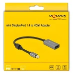 DeLock 66570 / Adaptér / mini DisplayPort 1.4 (M) - HDMI (F) / aktívny / 4K / 60 Hz (66570)