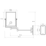 SAPHO - Závesné kozmetické zrkadlo, 150x205, obojstranné, chrom XP059