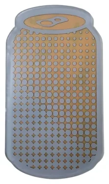 Caimi Brevetti samolepka na odpadkový kôš KOV / Samolepka na triedený odpad / 6 x 10,5 cm
